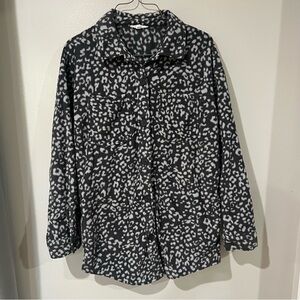 Maurices Leopard Print Button Down